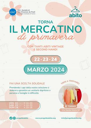 Mercatino di beneficenza di abito